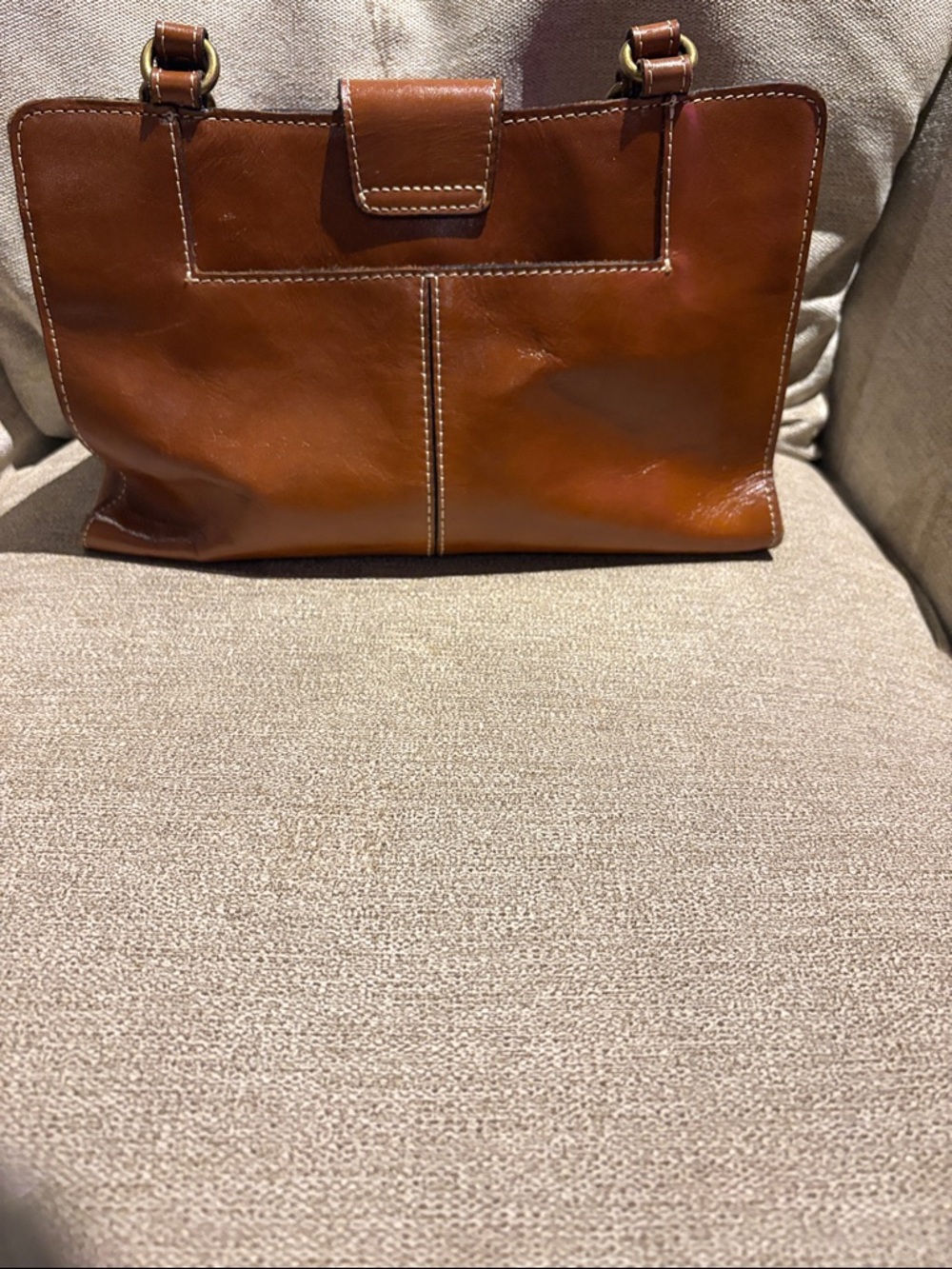 Patricia Nash Tooled Leather Satchel in Chestnut Brown - Picture 6 of 8
